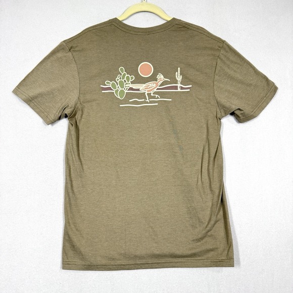 Poncho Shirt Mens Medium Desert Run Graphic Tee Outdoors Austin Texas T-Shirt - Picture 5 of 8